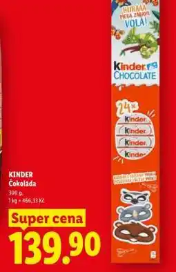 Lidl Kinder čokoláda nabídka