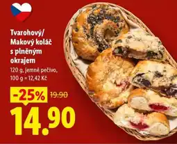 Lidl TVAROHOVÝ/MAKOVÝ KOLÁČ S PLNĚNÝM OKRAJEM nabídka