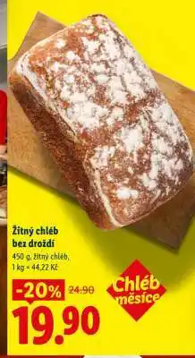 Lidl ŽITNÝ CHLÉB BEZ DROŽDÍ nabídka