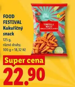 Lidl FOOD FESTIVAL Kukuřičný snack nabídka
