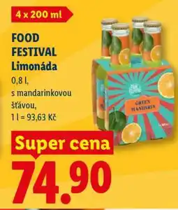 Lidl FOOD FESTIVAL Limonáda nabídka