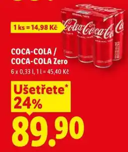 Lidl COCA-COLA, COCA-COLA ZERO nabídka