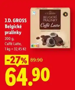 Lidl J.D. GROSS Belgické pralinky nabídka
