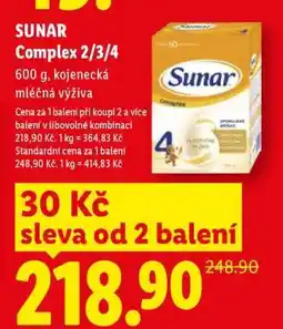 Lidl SUNAR COMPLEX 2, 3, 4 nabídka