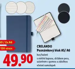 Lidl Crelando Poznámkový blok A5/A6 nabídka