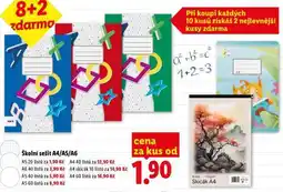 Lidl ŠKOLNÍ SEŠIT A4 / A5 / A6 nabídka