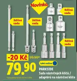 Lidl PARKSIDE Sada nástrčných klíčů / adaptérů na nástrčné klíče nabídka