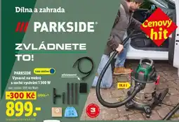 Lidl PARKSIDE Vysavač na mokré a suché vysávání 1300 W nabídka