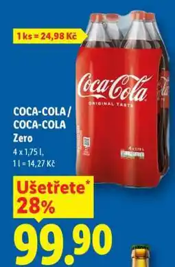 Lidl COCA-COLA, COCA-COLA ZERO nabídka