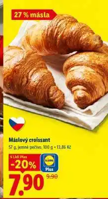 Lidl Máslový croissant nabídka