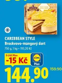 Lidl CARIBBEAN STYLE Broskvovo-mangový dort nabídka