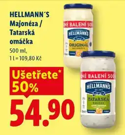 Lidl Hellmann’s Majonéza / Tatarská omáčka nabídka