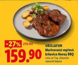 Lidl GRILL&FUN Marinovaná vepřová krkovice Honey BBQ nabídka