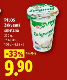 Lidl Pilos ZAKYSANÁ SMETANA nabídka