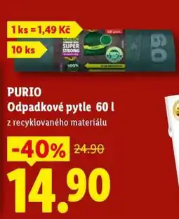 Lidl Purio Odpadkové pytle 60 L nabídka