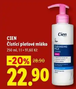 Lidl CIEN Čisticí pleťové mléko nabídka