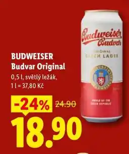 Lidl Budweiser Budvar original nabídka