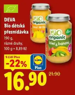 Lidl DEVA Bio dětská přesnídávka nabídka