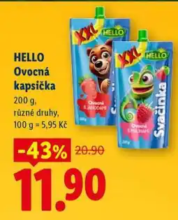 Lidl Hello ovocná kapsička nabídka