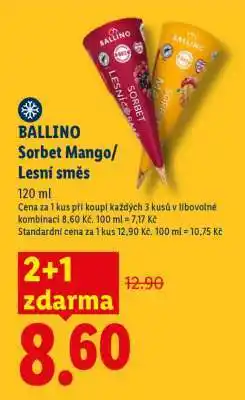 Lidl BALLINO Sorbet Mango/Lesní směs nabídka