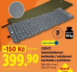 Lidl CRIVIT Samonafukovací karimatka / nafukovací karimatka s polštářem nabídka