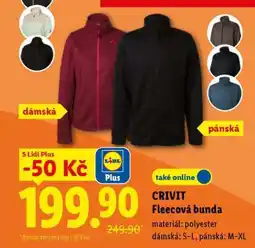 Lidl CRIVIT Fleeceová bunda nabídka