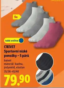 Lidl CRIVIT Sportovní nízké ponožky – 5 párů nabídka