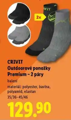 Lidl CRIVIT Outdoorové ponožky Premium – 2 páry nabídka