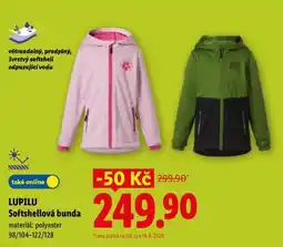 Lidl LUPILU SOFTSHELLOVÁ BUNDA nabídka