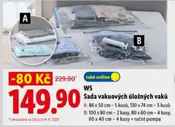 Lidl W5 Sada vakuových úložných vaků nabídka