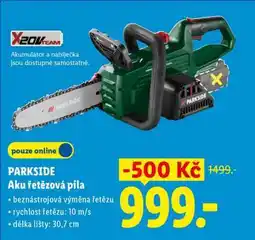Lidl Parkside Aku řetězová pila nabídka