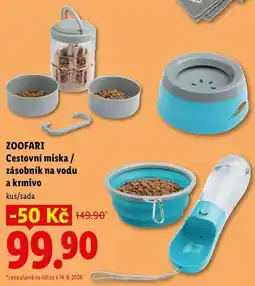 Lidl ZOOFARI Cestovní miska / zásobník na vodu a krmivo nabídka
