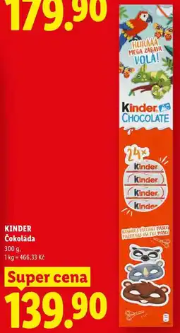 Lidl KINDER Čokoláda nabídka