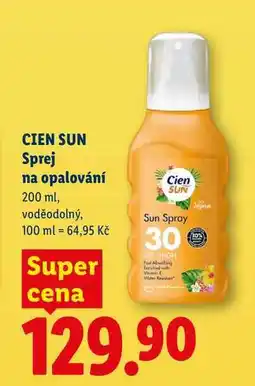 Lidl CIEN SUN Sprej na opalování nabídka