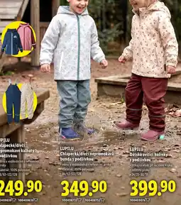 Lidl LUPILU Chlapecká/dívčí nepromokavá bunda s podšívkou nabídka