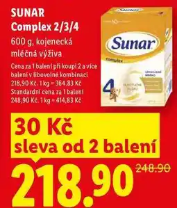 Lidl SUNAR Complex 2/3/4 nabídka