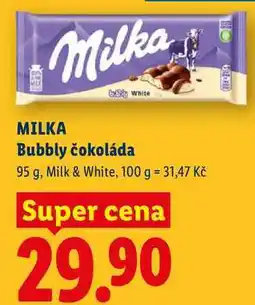 Lidl MILKA Bubbly čokoláda nabídka