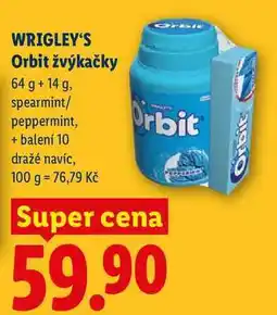 Lidl WRIGLEY'S Orbit žvýkačky 64 g + 14 g nabídka