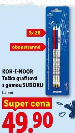 Lidl KOH-I-NOOR Tužka grafitová s gumou SUDOKU nabídka