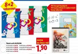 Lidl Školní sešit A4/A5/A6 nabídka
