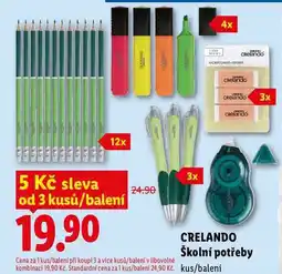 Lidl CRELANDO Školní potřeby kus/balení nabídka