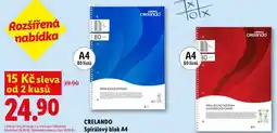 Lidl CRELANDO Spirálový blok A4 nabídka