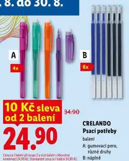 Lidl CRELANDO Psací potřeby nabídka