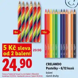 Lidl CRELANDO Pastelky - 6/12 kusů, balení nabídka
