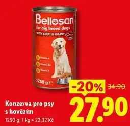 Lidl Konzerva pro psy s hovězím nabídka
