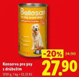 Lidl Konzerva pro psy s drůbežím nabídka