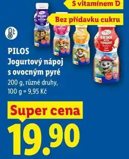 Lidl PILOS Jogurtový nápoj s ovocným pyré nabídka