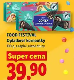 Lidl FOOD FESTIVAL Oplatkové kornoutky nabídka