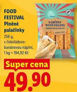 Lidl FOOD FESTIVAL Plněné palačinky nabídka