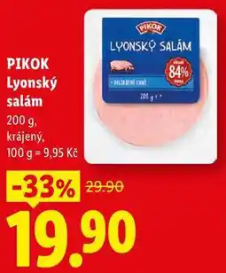 Lidl PIKOK Lyonský salám nabídka